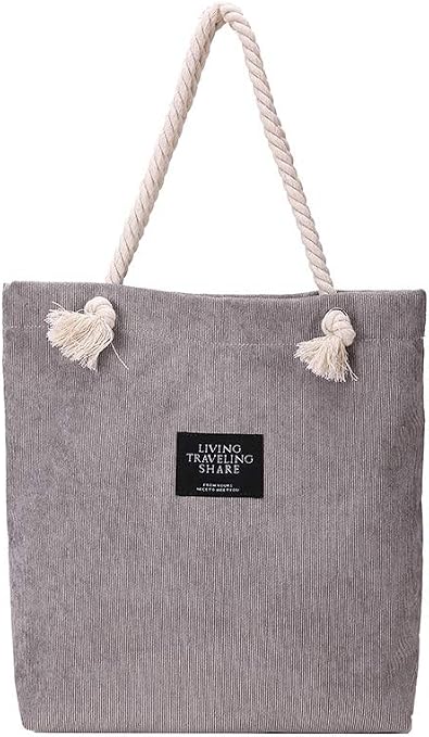 Howoo Donne Velluto a coste Borsa a tracolla Casuale borsetta Moda Cartella  grigio : Amazon.it: Scarpe e borse