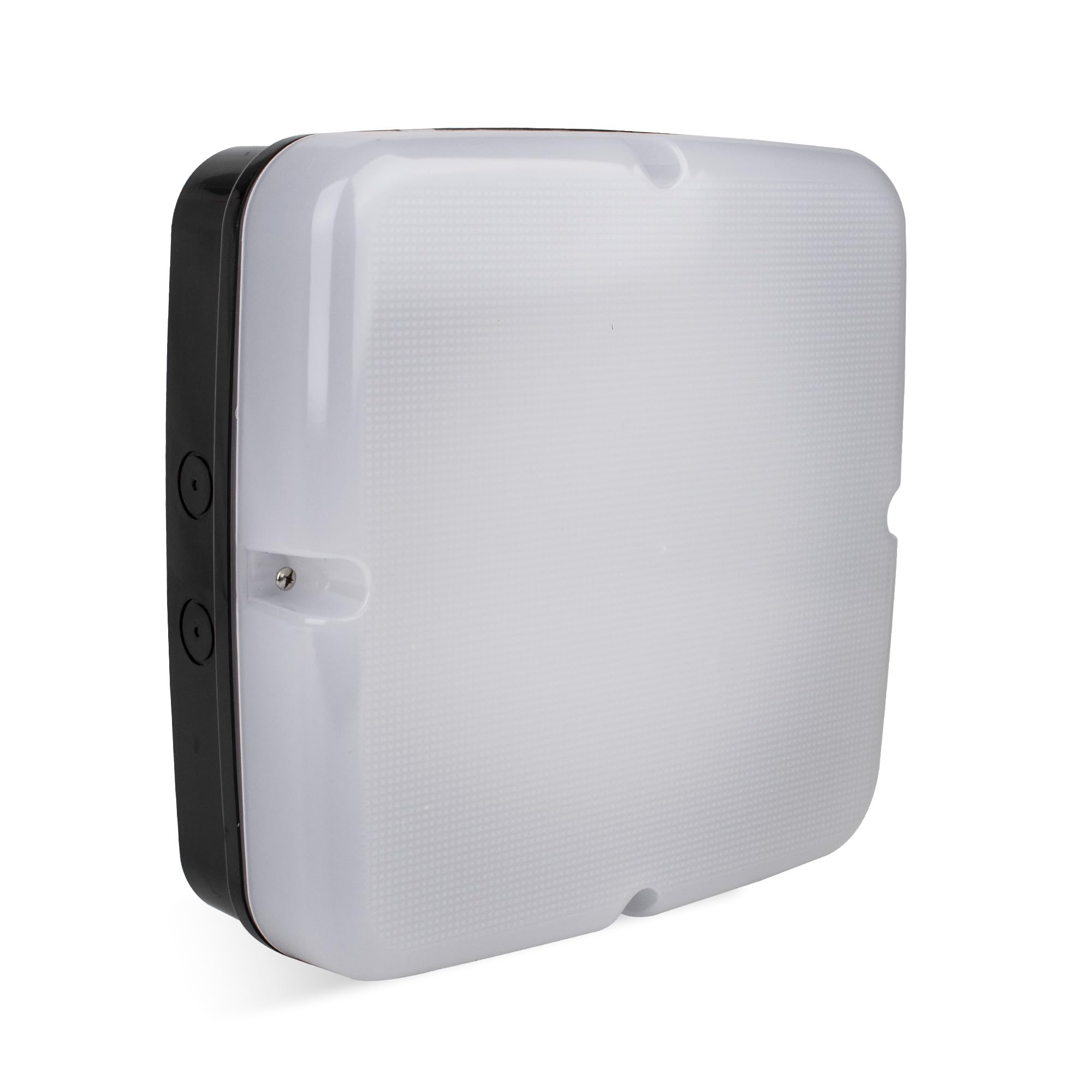 Bright Source Wall & Ceiling Square Utility LED Bulkhead, Black, Switchable Wattage 9W 14W 18W, IP65, 120° Beam Angle (1, Standard)