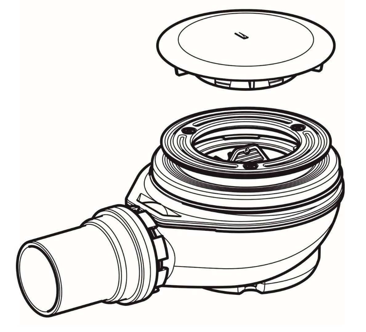 Geberit Duschwannenablauf 90 mm Glanz verchromt