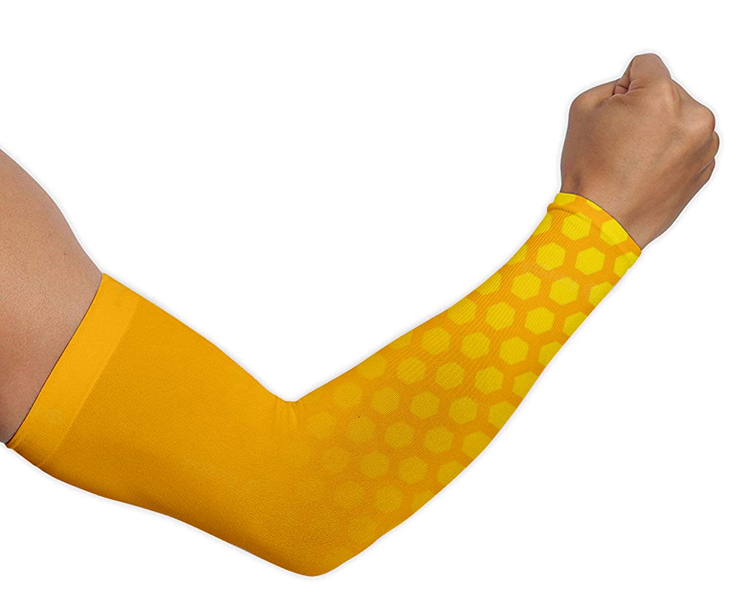 ISEE 360 UV Protection Outdoor Cooling Arm Sleeves Sun Sleeves for Men and Women Bike Riders Sport Football Yellow-picture-11