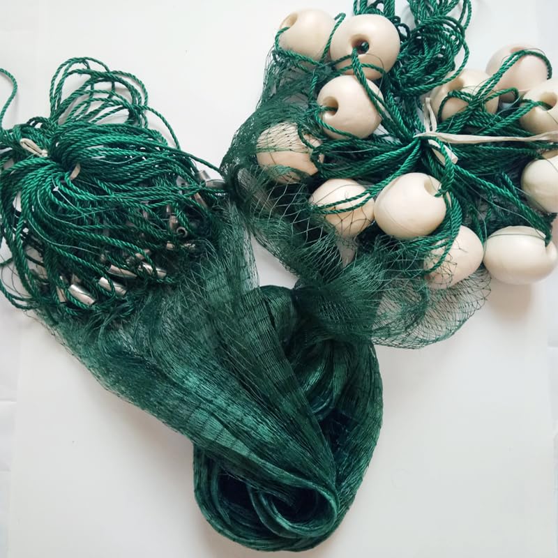 Red Gillnet de 5 m a 50 m, malla de 2 dedos, monofilamento, red de pesca, herramientas de nailon