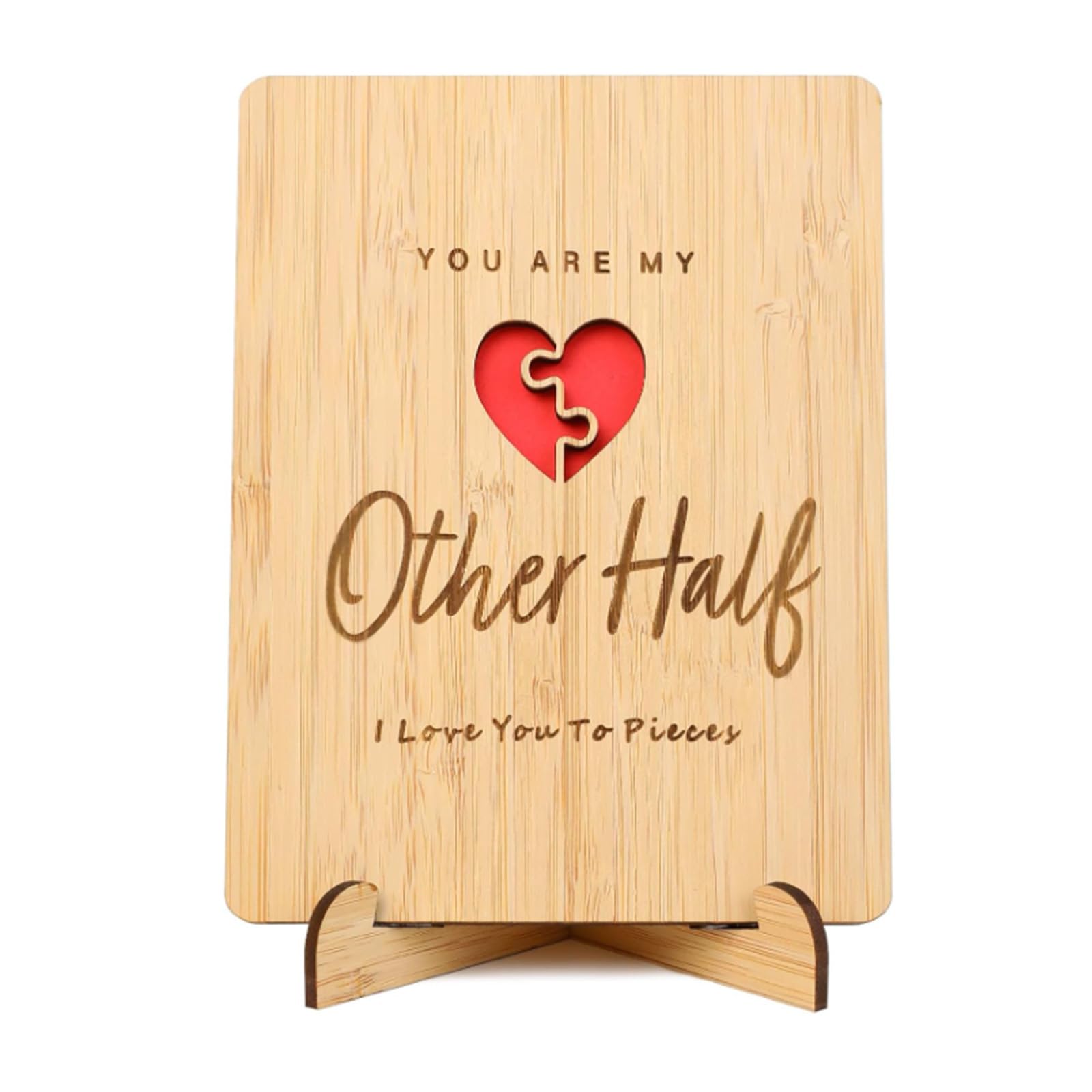 Woedpez Handcrafted Engraved Wood Anniversary Card Celebration for Weddings Birthdays Home Decor Party Decoration Card
