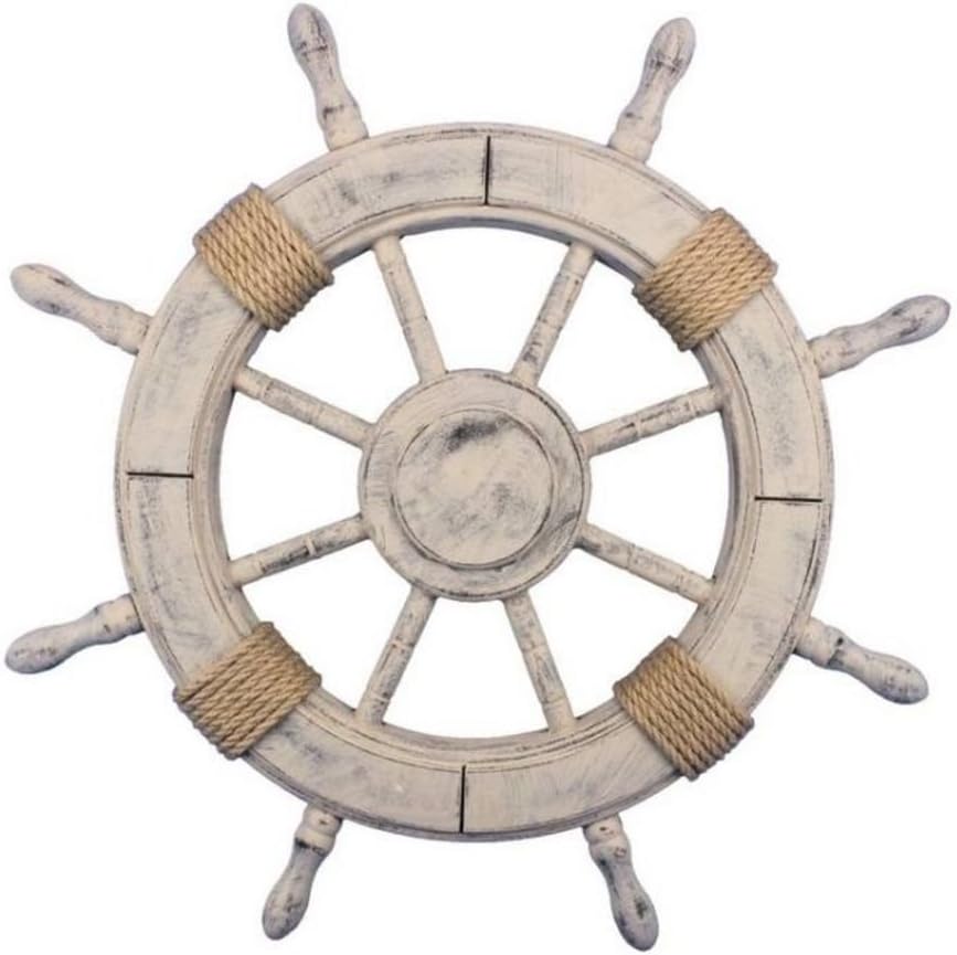Handcrafted Nautical Decor Rustic Decorative Ship Wheel 24 - Wooden Ship Wheel - Ships Steering Wheel Dec