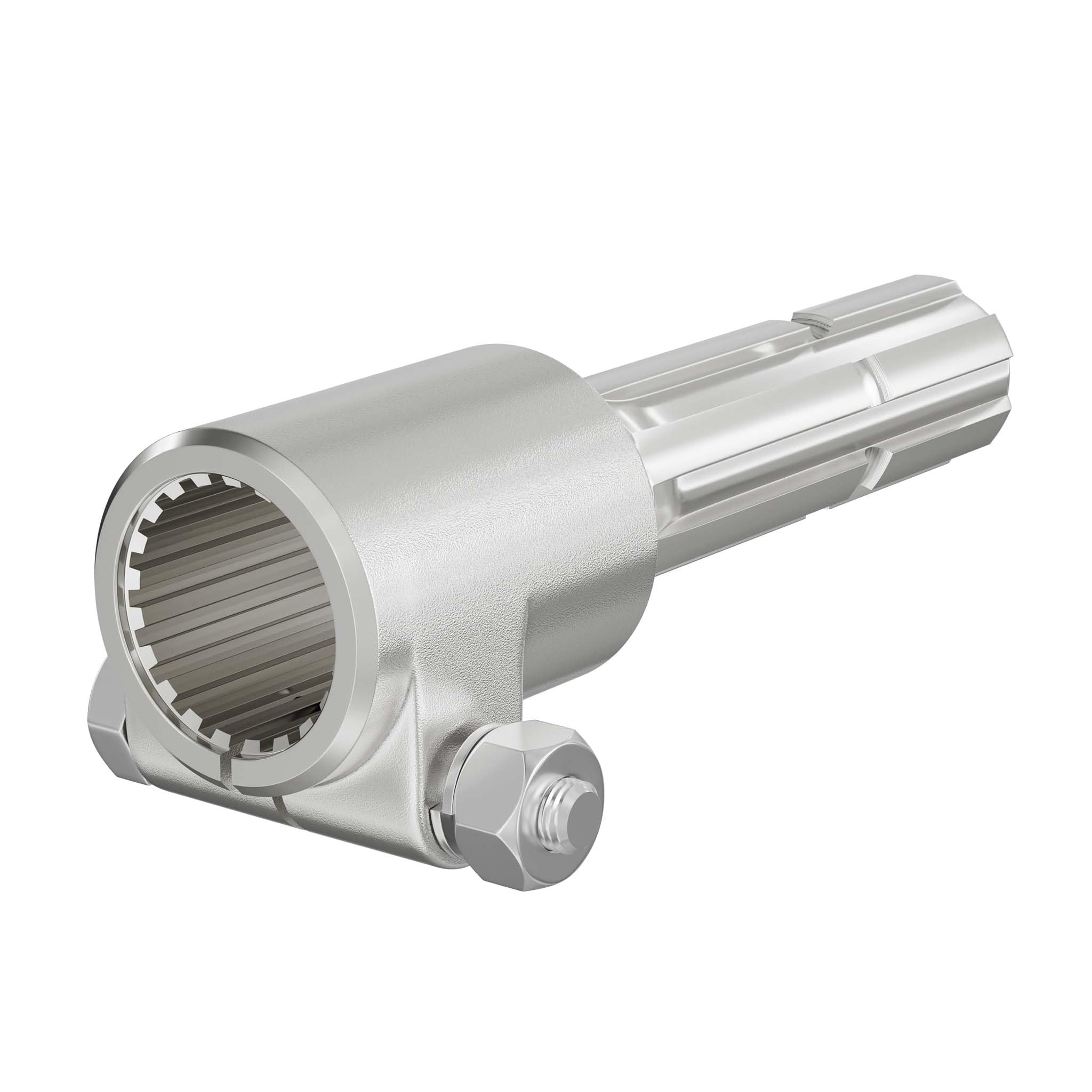 Wiltec Zapfwelle, PTO 160 mm Buchse mit Keilwellenaufnahme 1 3/8" Z21 für Ausgangswelle 1 3/8" Z6 Traktor