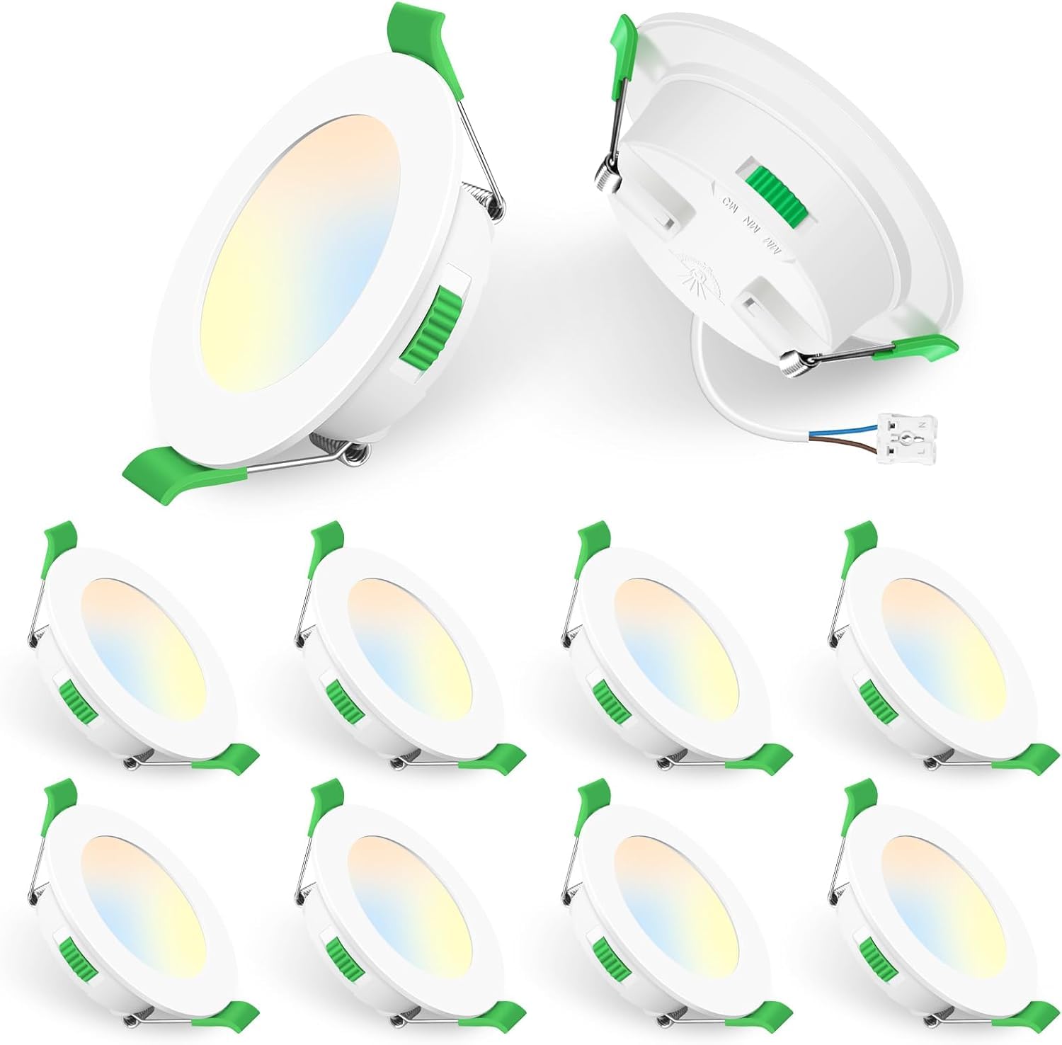 ALUSSO 10 Pack LED Recessed Lights 3CCT Dimmable Suitable for Bathroom