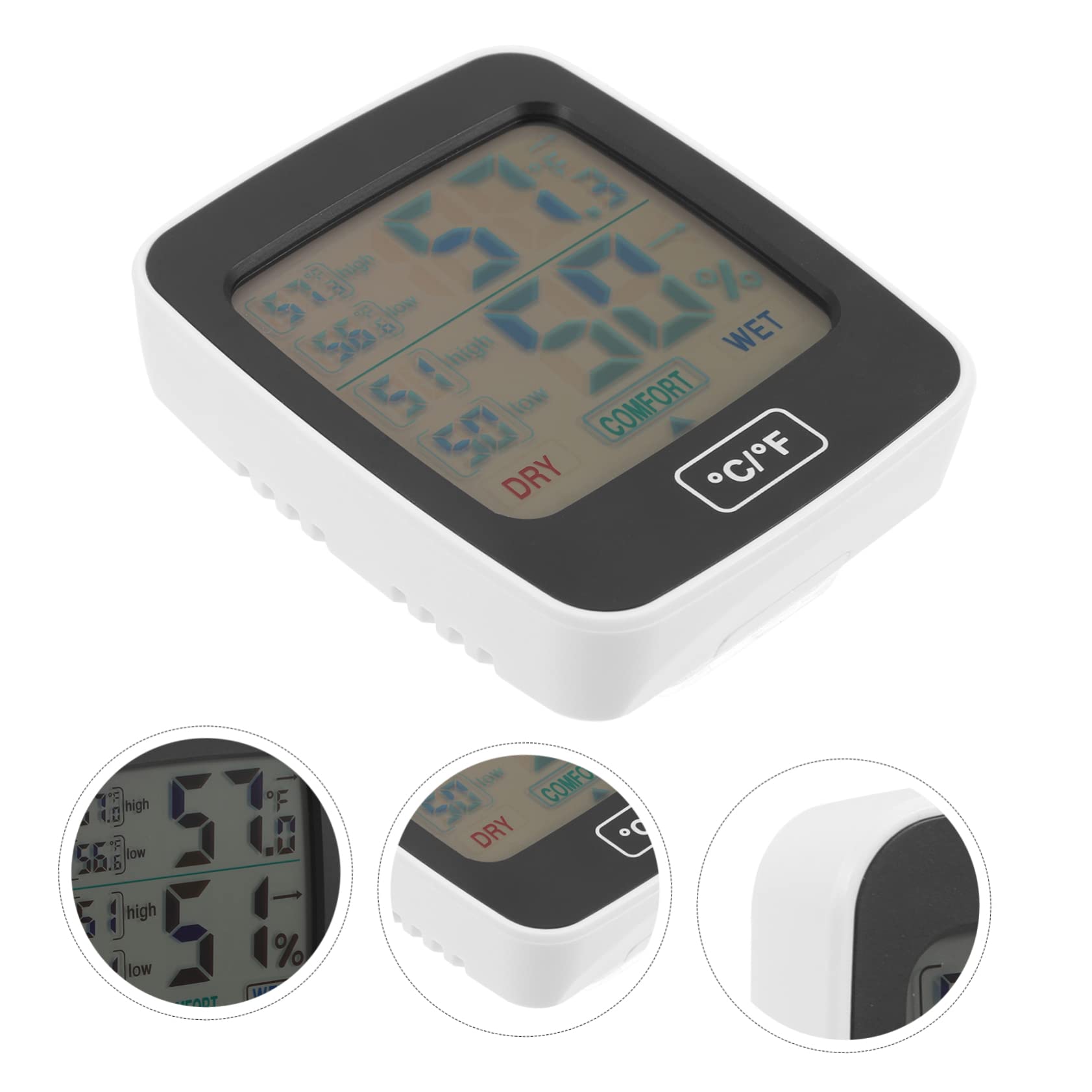 HANABASS Digital Indoor Thermometer Hygrometer Compact Temperature and Humidity Gauge for Rooms Offices and Public Spaces High Accuracy with Data Reset Function