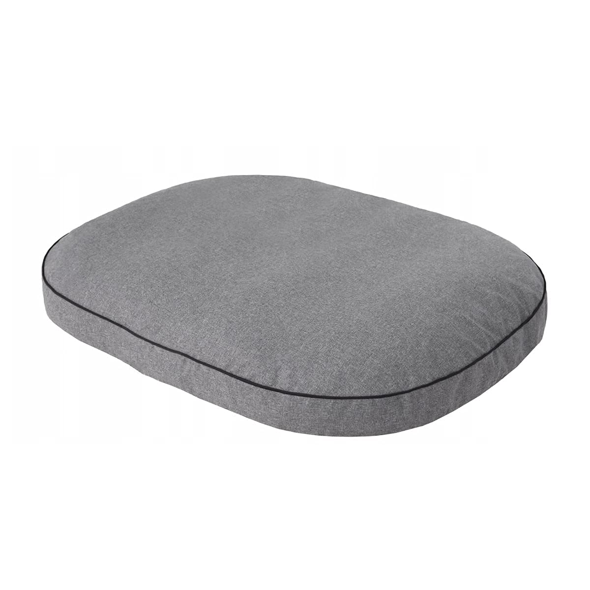 OVAL ÖKOLEINEN Hundematratze, Hundebett für Kleine, Mittlere, Große Hunde - Robustes, wasserdichtes Hundekissen, kuscheliges Schaum Tierbett, Outdoor & waschbar - 108x85x15cm Dunkelgrau
