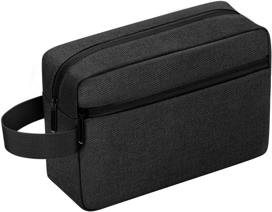 Toiletry Bag for Men, Portable Travel Wash Bag Waterproof Shaving Bag Toiletries Accessories Cosmetic Bag Make Up Bag, Gym Shower Bathroom Makeup Bag with Handle (Black)