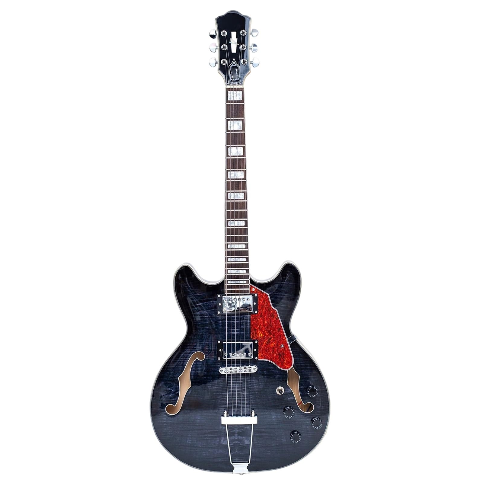 Gitara Elektryczna Instrumenty Muzyczne 6 Strunowa Gitara Elektryczna Semi Hollow Body Podstrunnica Z Palisandru Praworęczna Praktyka Gry(Type3)