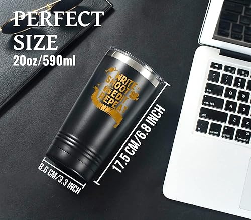 Miniatura 3 de Onebttl Regalo de aspirantes a cineastas, regalo de director, regalos de teatro en el día del cineasta, cumpleaños y Navidad, vaso aislado de acero