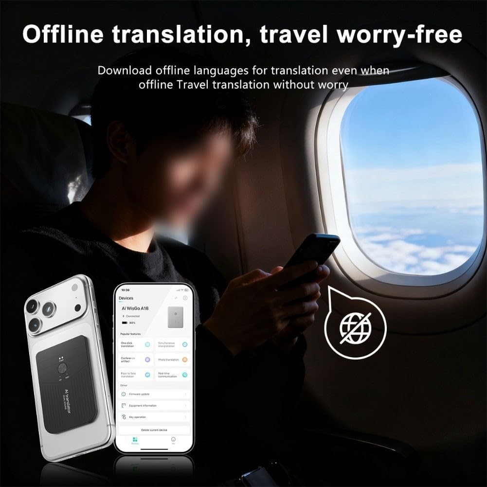 Dispositivo traduttore di lingue AI, traduzione di foto video online/offline, ricarica magnetica per lezioni di riunioni di viaggio