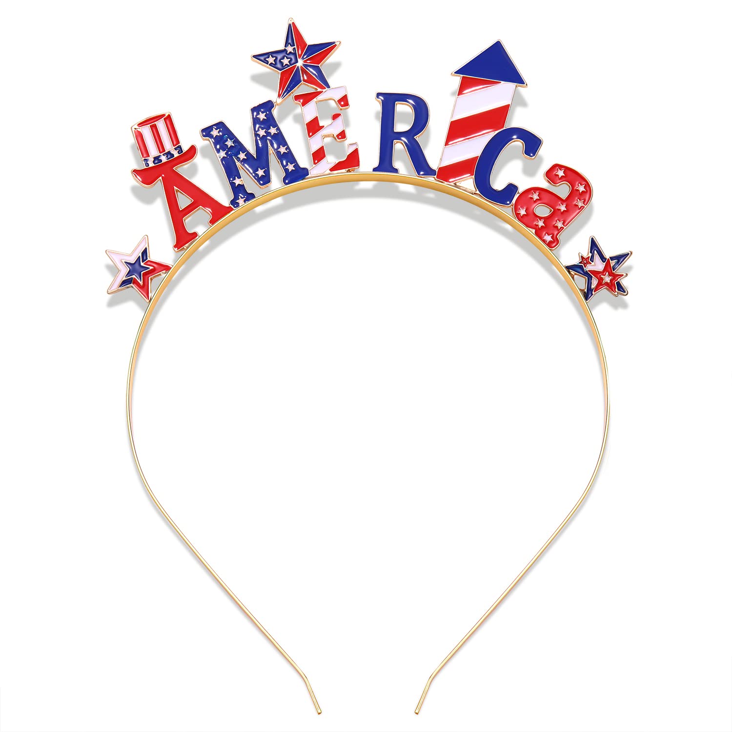 Amazon.com: NVENF 4th of July Patriotic Headband Rhinestone  display picture 1