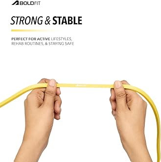 Boldfit Heavy Resistance Band for Workout Set Exercise & Stretching Pull Up Bands for Home Exercise for Gym Men & Women Loop Bands Toning Bands Resistance Band Yellow (3-7 Kg)