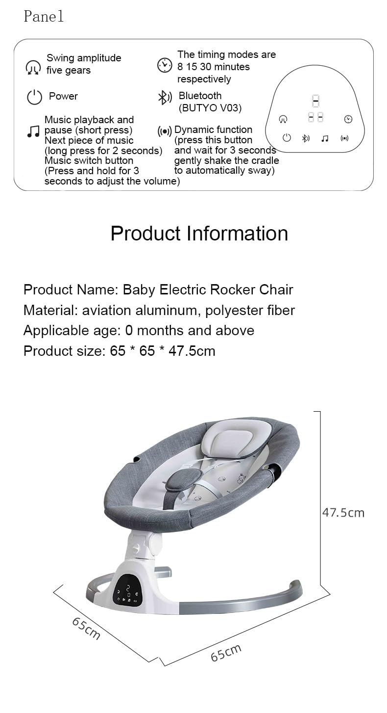 GLOKID Transat balancelle jusqu’à 9 kg, pliable, télécommande et Bluetooth pour smartphone, alimentation secteur, harnais de sécurité 5 points, pare-soleil, moustiquaire. (Rose)