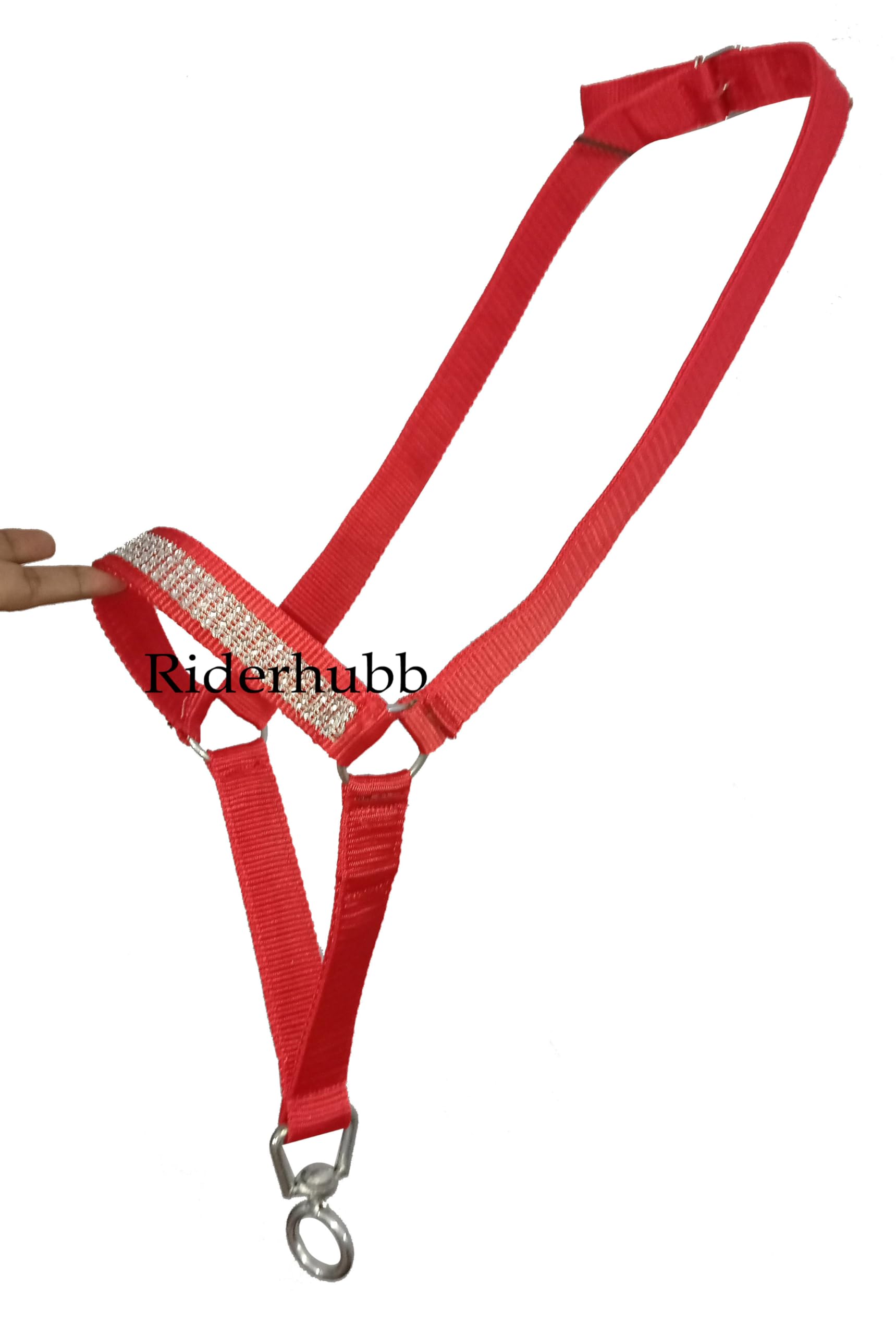 Globe International Red Cow Halter Rope Halter Adjustable Cattle Halter