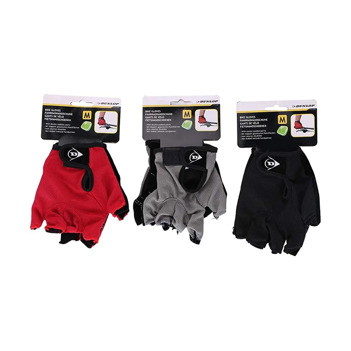 DUNLOP Unisex 99542 Fahrradhandschuhe, Größe M, Mehrfarbig, Multicolor, Medium Fashion