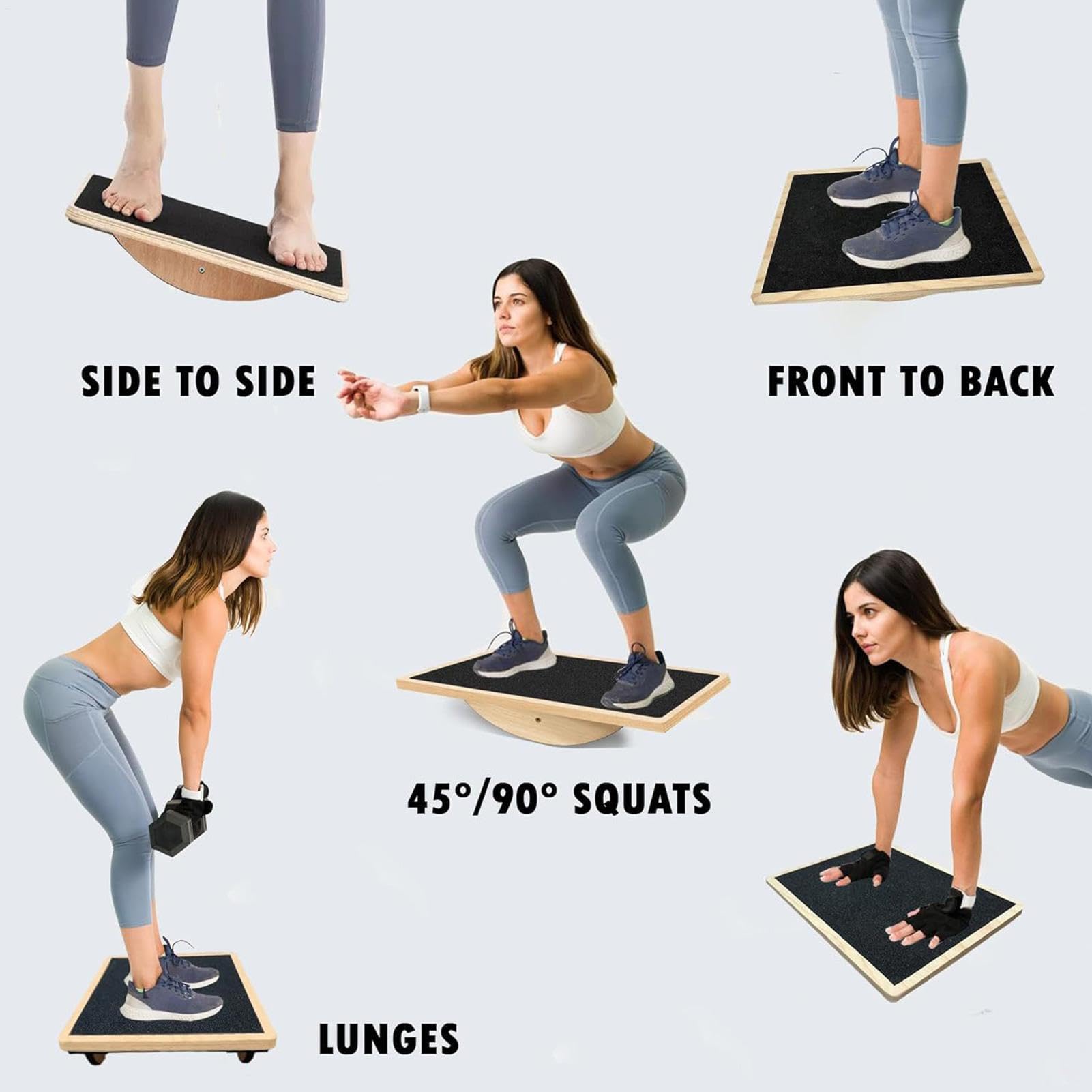 Tappetino per Equilibrio Attrezzatura Fitness Portatile Antigraffio | Tavola per Esercizi di Equilibrio per Palestra Casa Ufficio, Adatto a Donne Uomini Ragazzi Anziani