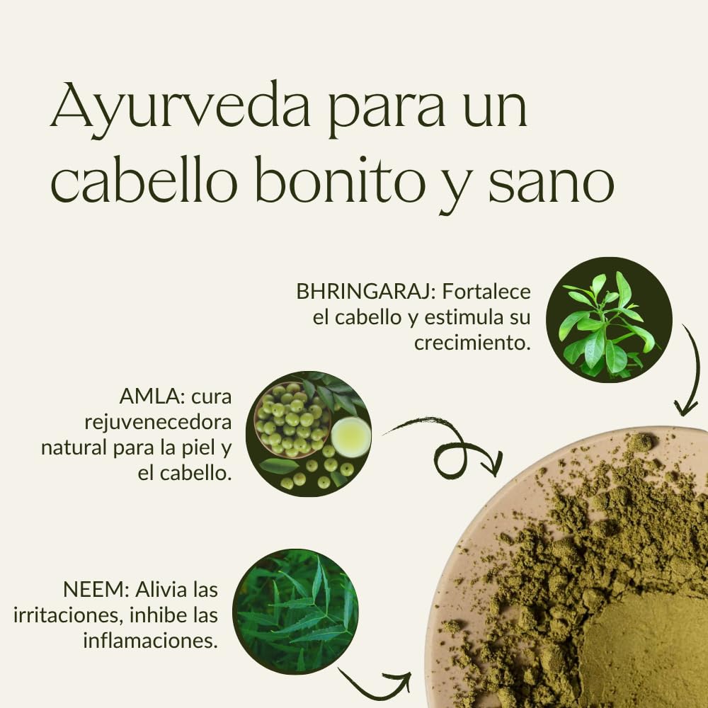 khadi CASTANO MEDIO Tinte vegetal para el cabello - tinte para un color castaño canela vivo y cálido hasta un castaño medio intenso y profundo - 100% vegetal - 100 g — view 7
