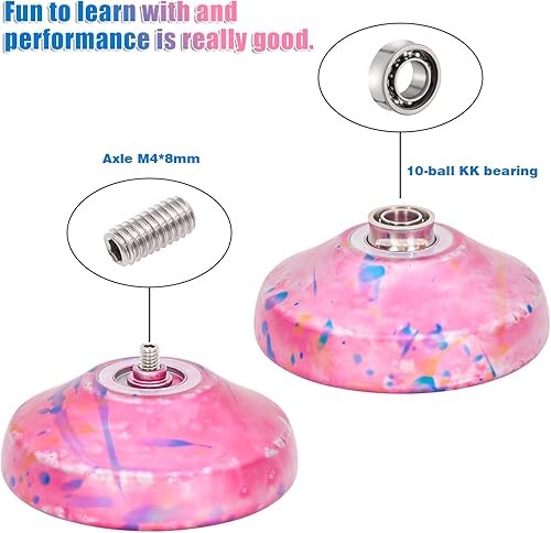 Miniatura 3 de YoYo Black Hole que no responde, yoyo profesional para Yoyo de aluminio avanzado y sin respuesta de nivel profesional con 10 cuerdas