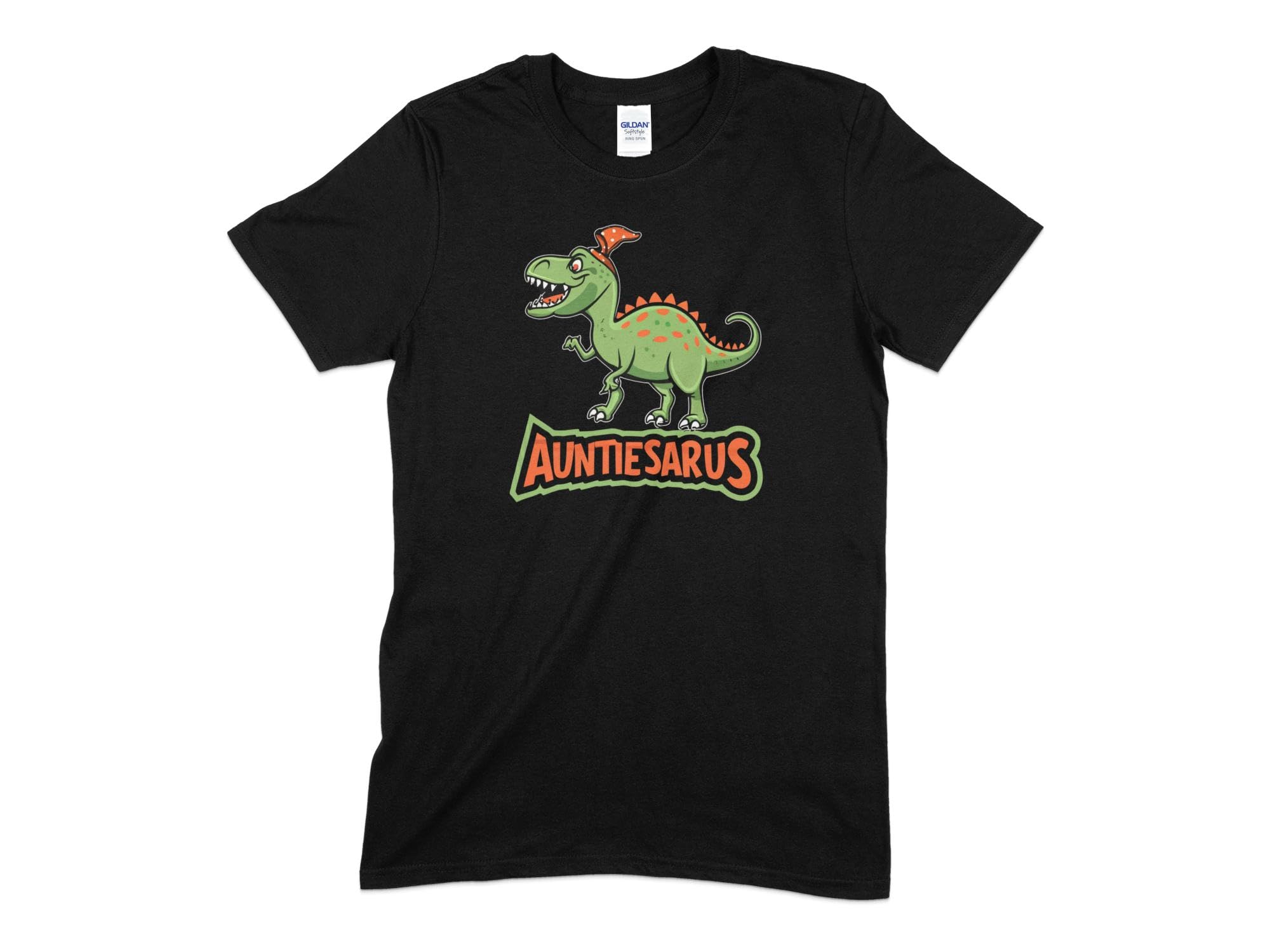 GenericAuntiesaurus T-Shirt, Funny Dinosaur Aunt Tee, Family Gathering Apparel, Unique Gift for Aunt, Comfy Casual Tee, Graphic Tee for Women (Small, Black)