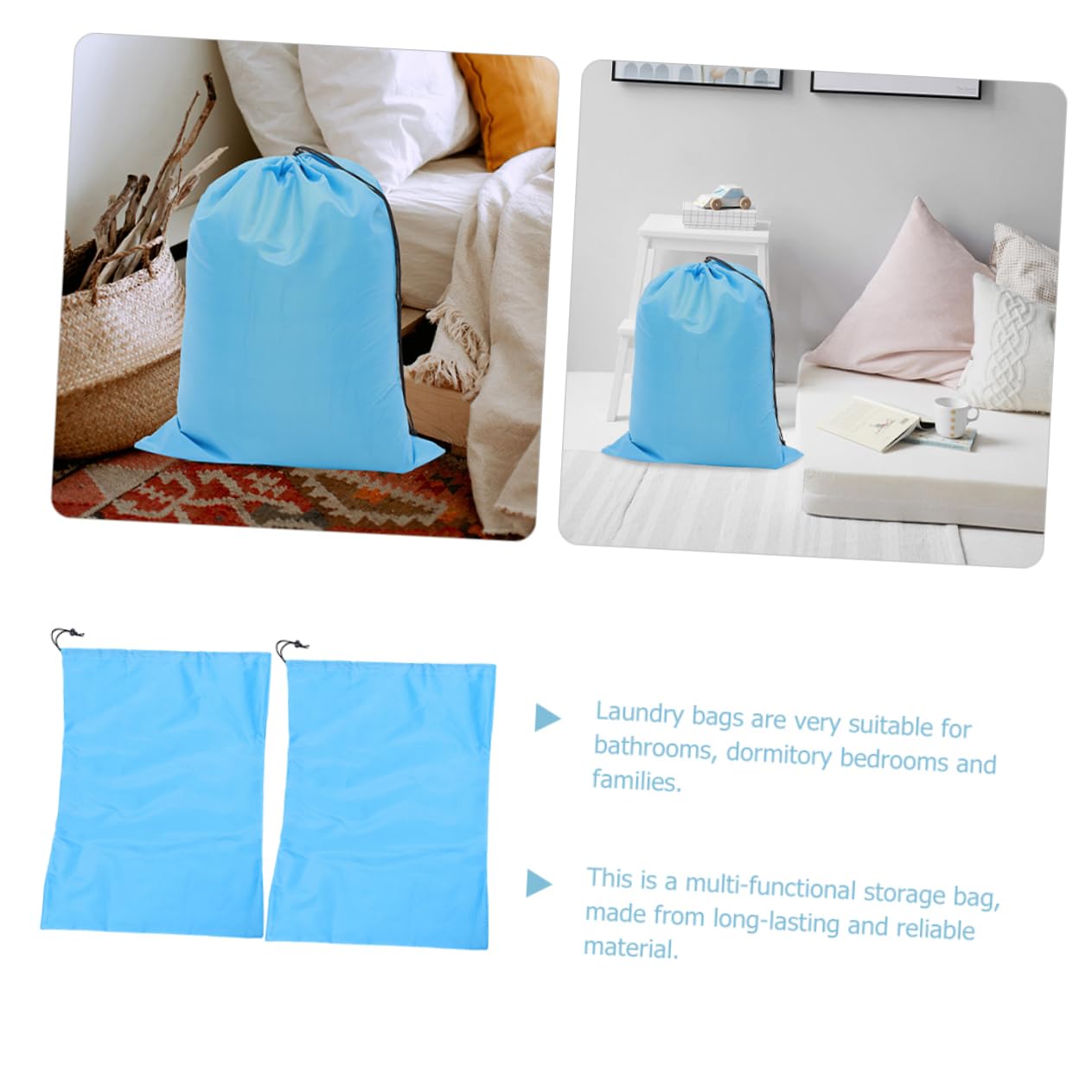 Bolsa Para Carrito De Limpieza Alta Capacidad 69x40x28 Cm - Resistente, De Lona, Para Hotel, Lavandería, Comercial