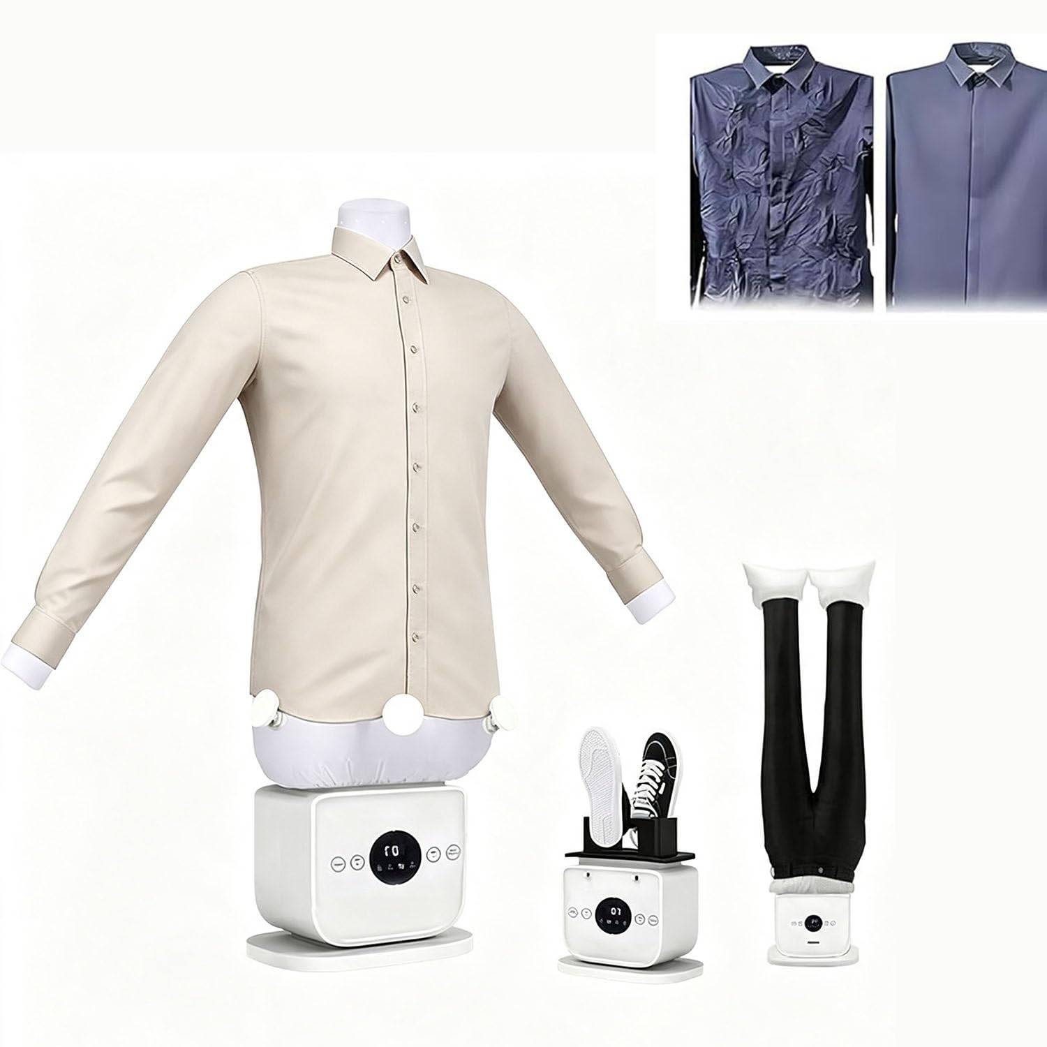 Manichino Stirante 3-in-1 , Schermo Touch per Camicie E Pantaloni A