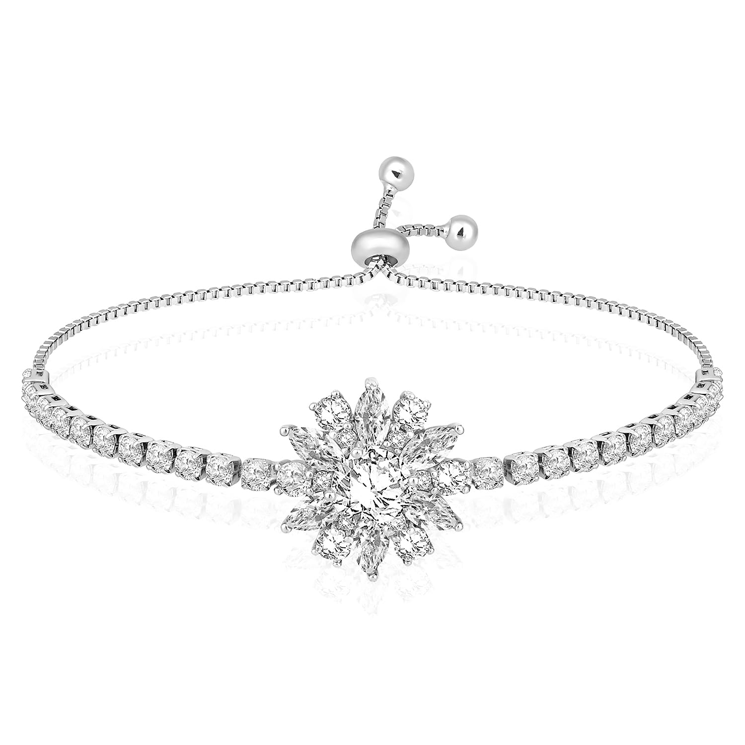 See full amazon price history chart for Peora Silver Plated Cubic Zirconia Studded Adjustable Bracelet Contemporary Jewellery for Women & Girls Peora Silver Plated Cubic Zirconia Studded Adjustable Bracelet Contemporary Jewellery for Women & Girls (B0CZ33M65M) Amazon Price History, Amazon Price Tracker