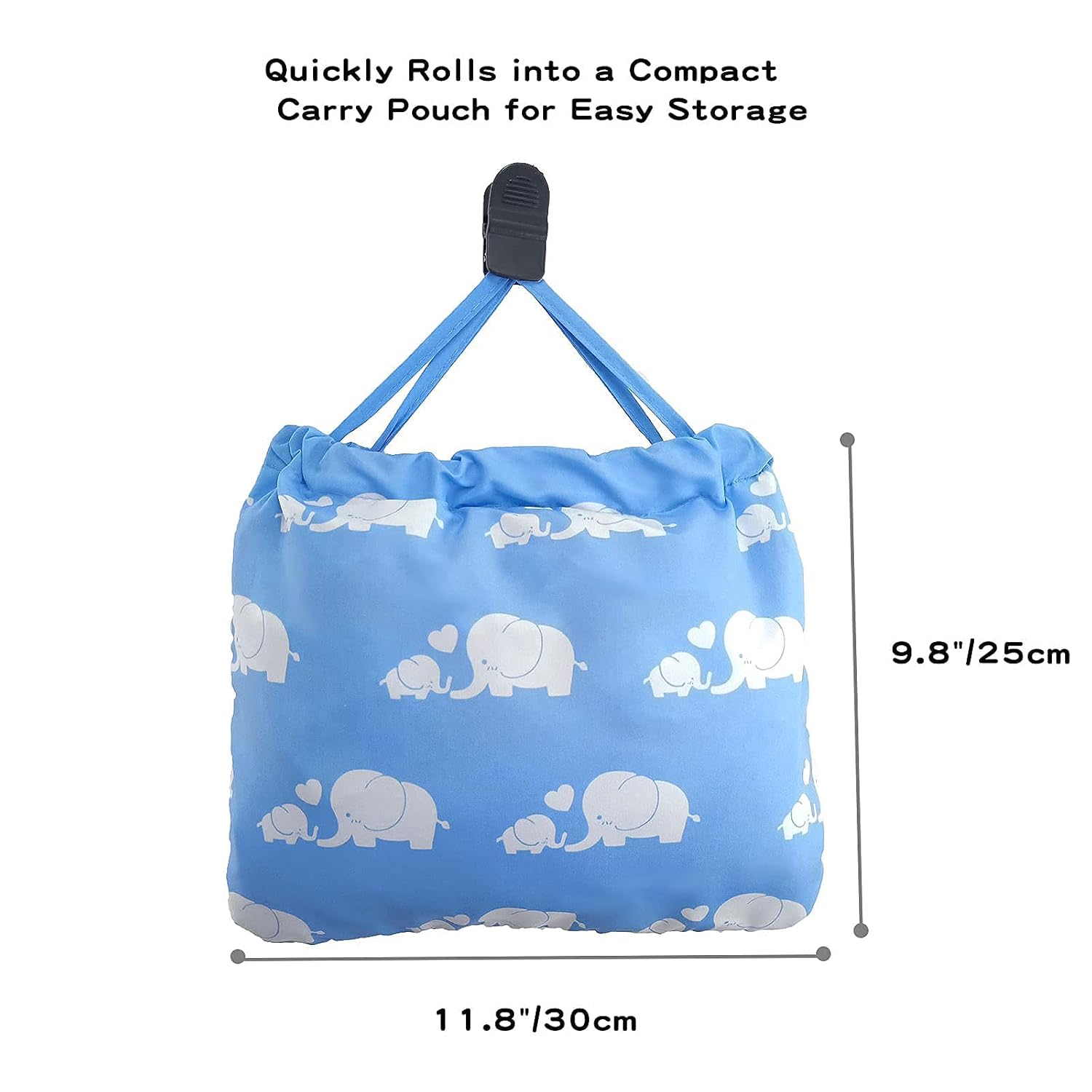 Baby Shopping Cart Cover with Pillow&2-in-1 High Chair Cover~Blue Elephant : Baby