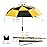 MRTLLOA Automatic Open Golf Umbrella, Extra-Large Oversized Double Canopy Vented Windproof Waterproof Stick Rain Golf Umbrellas for Men and Women (Yellow/Black, 62 inch)