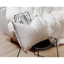 Hotel Quality Down Pillows, Skin-Friendly Cover, Fluffy Medium Firm Support Pillows for Sleeping, Breathable Bed Pillows Ideal for Side Back and Stomach Sleepers, White, King Pack of 2