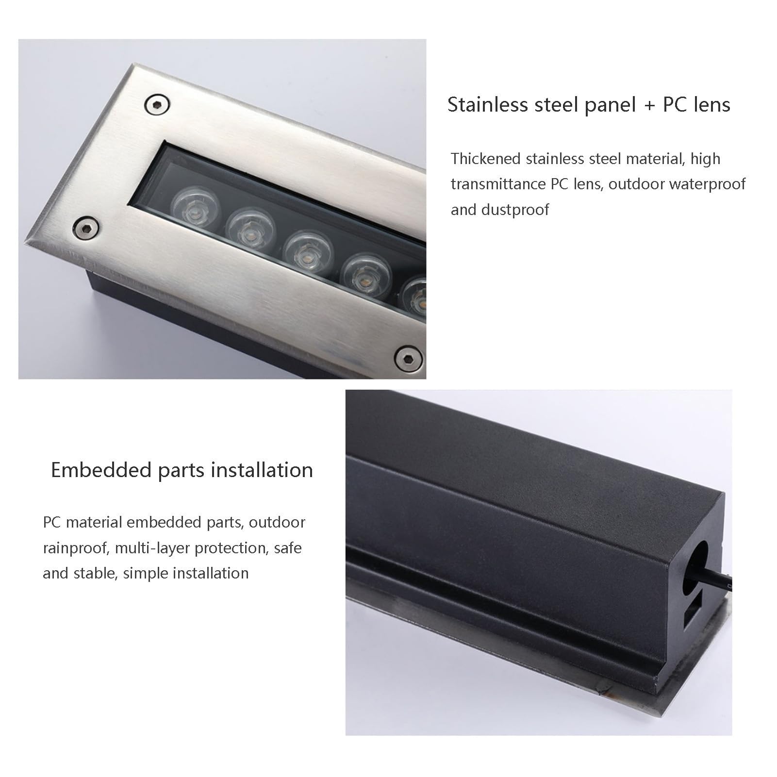 Illuminazione Esterna Paesaggio IP68 Impermeabile Luci A Terra A LED Striscia Lunga Rondella Parete Sepolta GardStep Luci 18W per Cortile & Pathway Illuminat