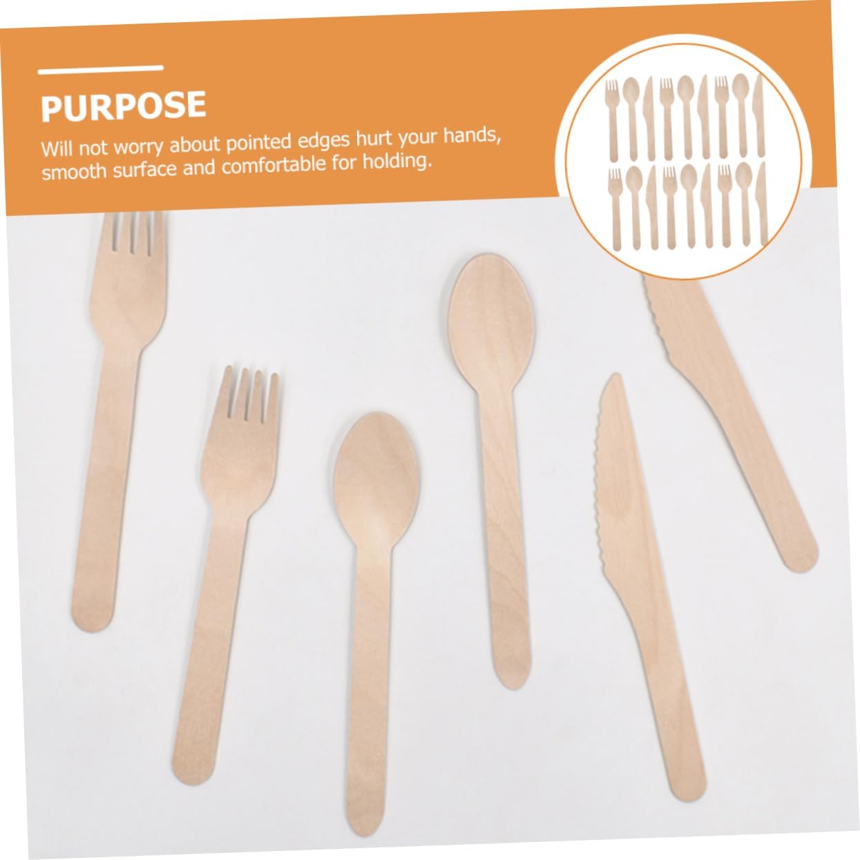 100pcs Disposable Wooden Knife Fork Spoon Spoons Cutlery for Festival Banquets Lightweight Portable Smooth Surface for Safe Use