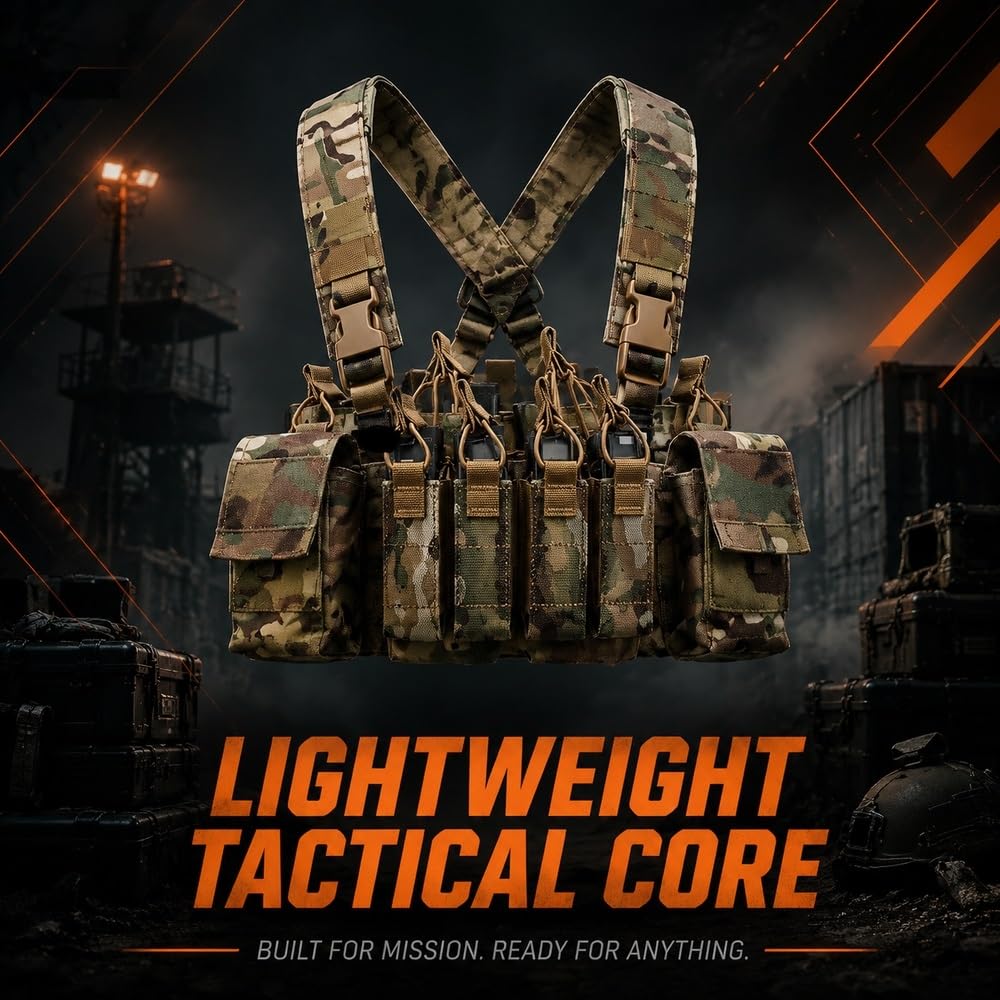 Chaleco Táctico Liteweight D3CRX Con Bolsillos Funcionales Cuádruples De 9 Mm Y Utilitarios