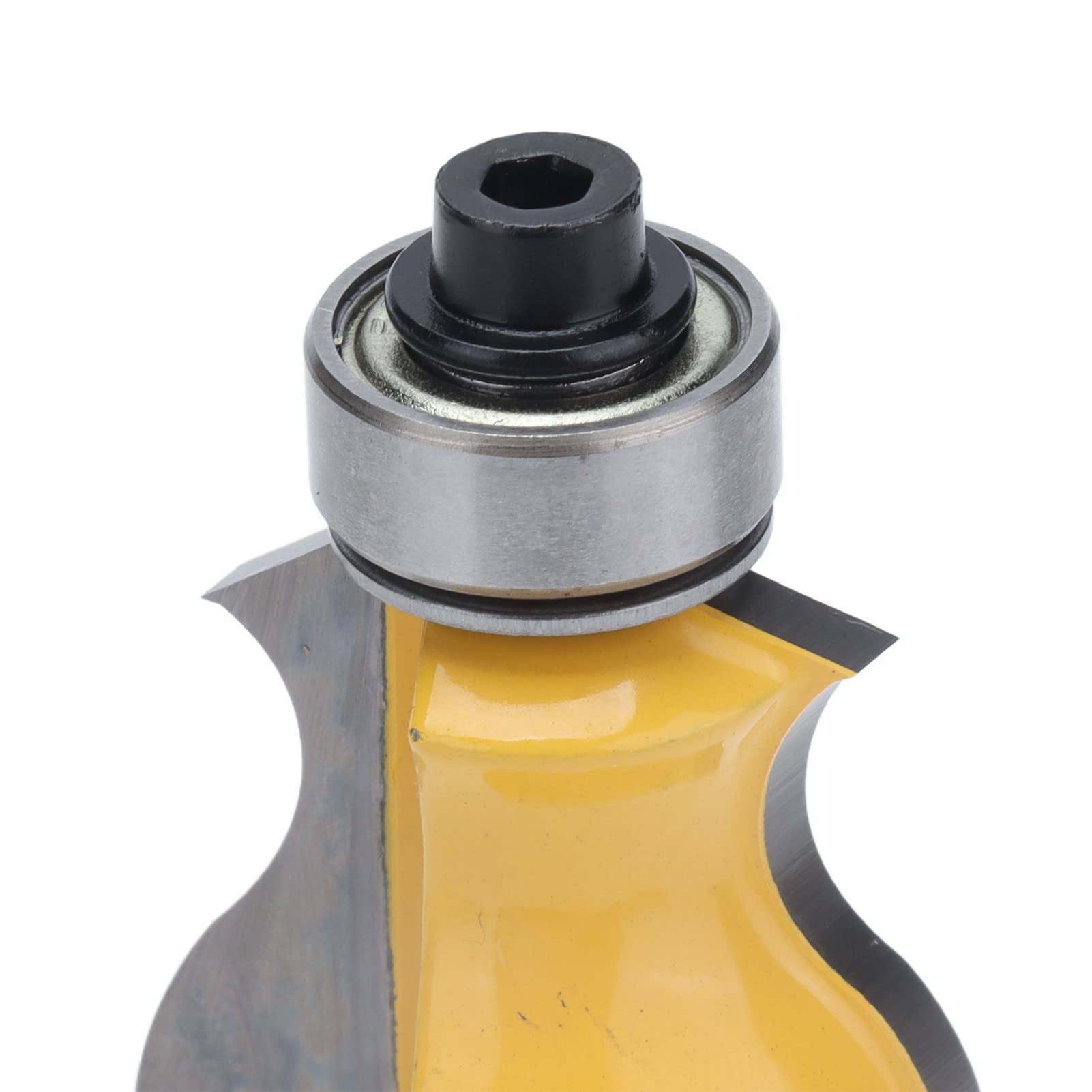 8mm Shank Handrail Router Bit, 8mm Shank Handrail Milling Cutter, Carbon Steel Alloy Cutter Yellow Coating Head Line Molding (Fishtail armrest milling cutter)