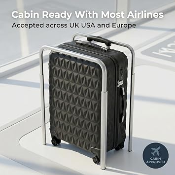CMY Suitcase 20 Inch Cabin Hard Shell Lightweight ABS Carry-On Luggage