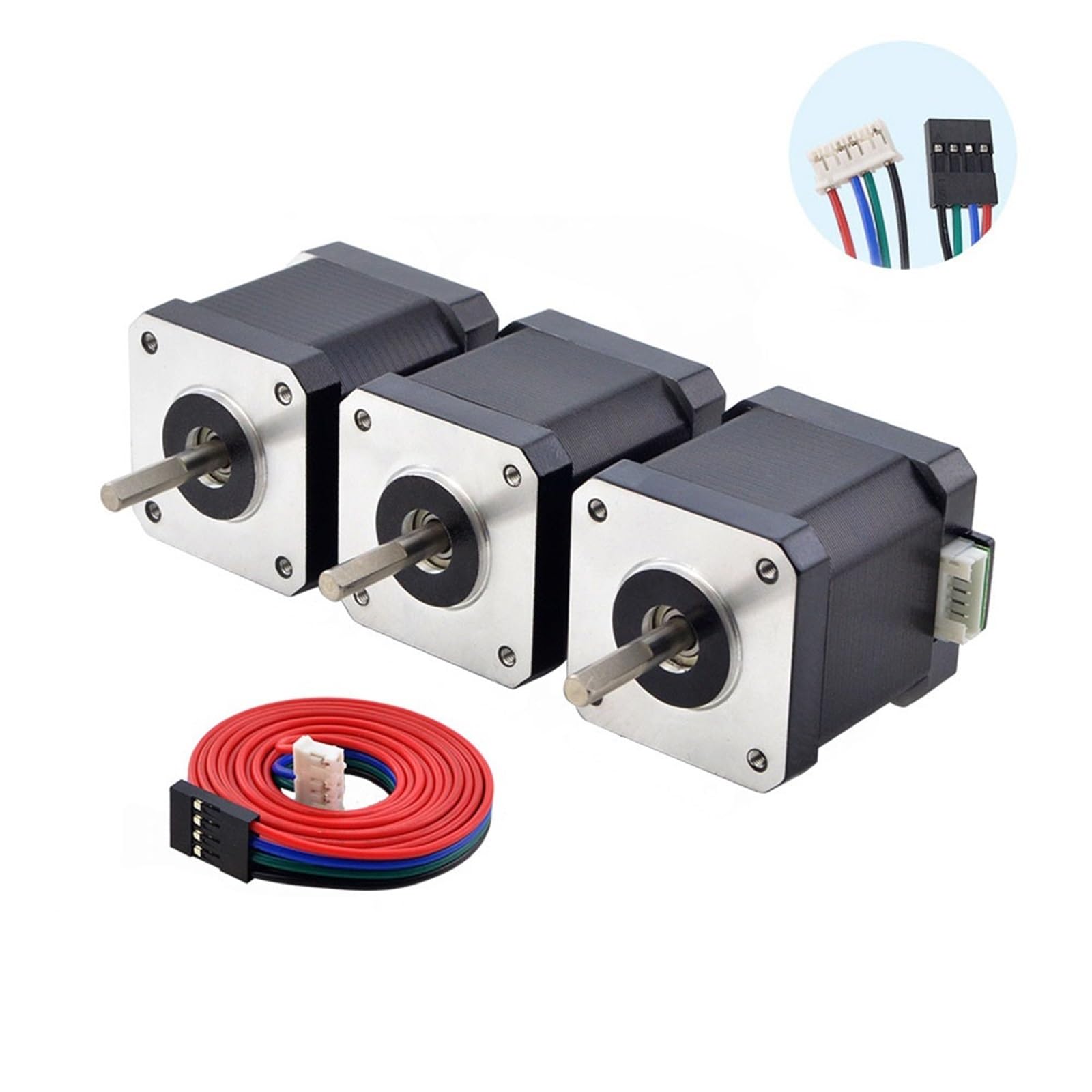 GTPBAO sterownik sterownika 42 x 48 mm silnik krokowy 55N.cm 2A 42BYGH 1,8 stopnia Nema 17 silnik krokowy 1 metr kabel 2 fazy 4 przewody 42 silnik krokowy maszyna CNC
