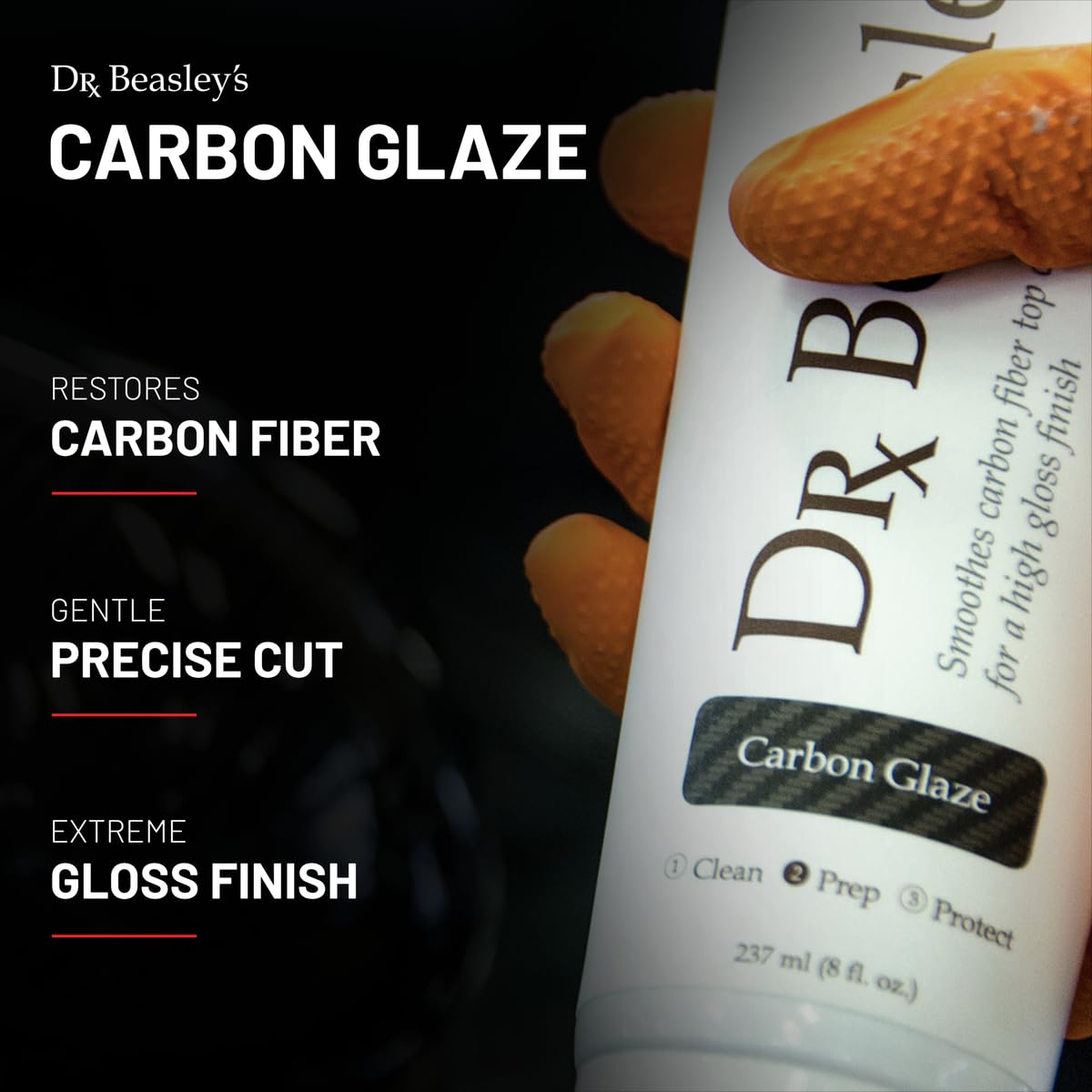 Dr. Beasley's Carbon Glaze - 8 oz., Non- Abrasive Formula, Eliminates Hazing, Micro-Marring, and Wash Marks
