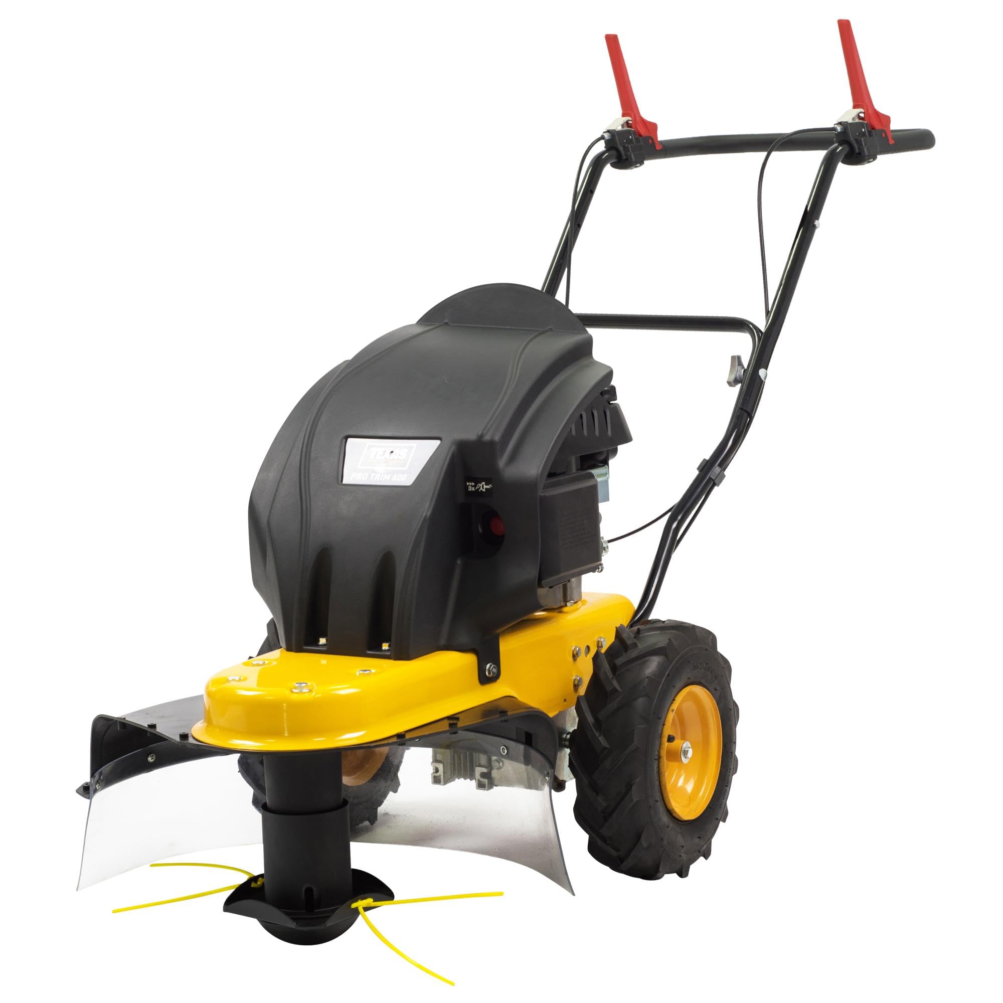 Texas Wiesenmäher Hochgrasmäher mit Antrieb Radantrieb Kreiselmäher Motorsense Sichelmäher Balkenmäher Rasenmäher Benzin Pro Trim 600TR | 173cm³ | 4-Takt | 4PS | 60cm Arbeitsb. | 45-90cm Schnitth.