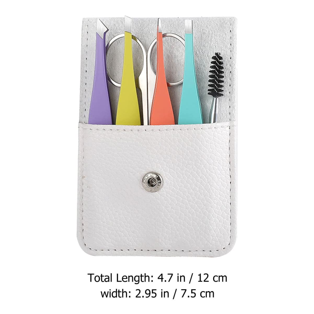 VICASKY 6pcs Professional Eyebrow Tweezers Set Stainless Steel Brow Trimmer Eyebrow Shaper Makeup Tool Safe for Women Men