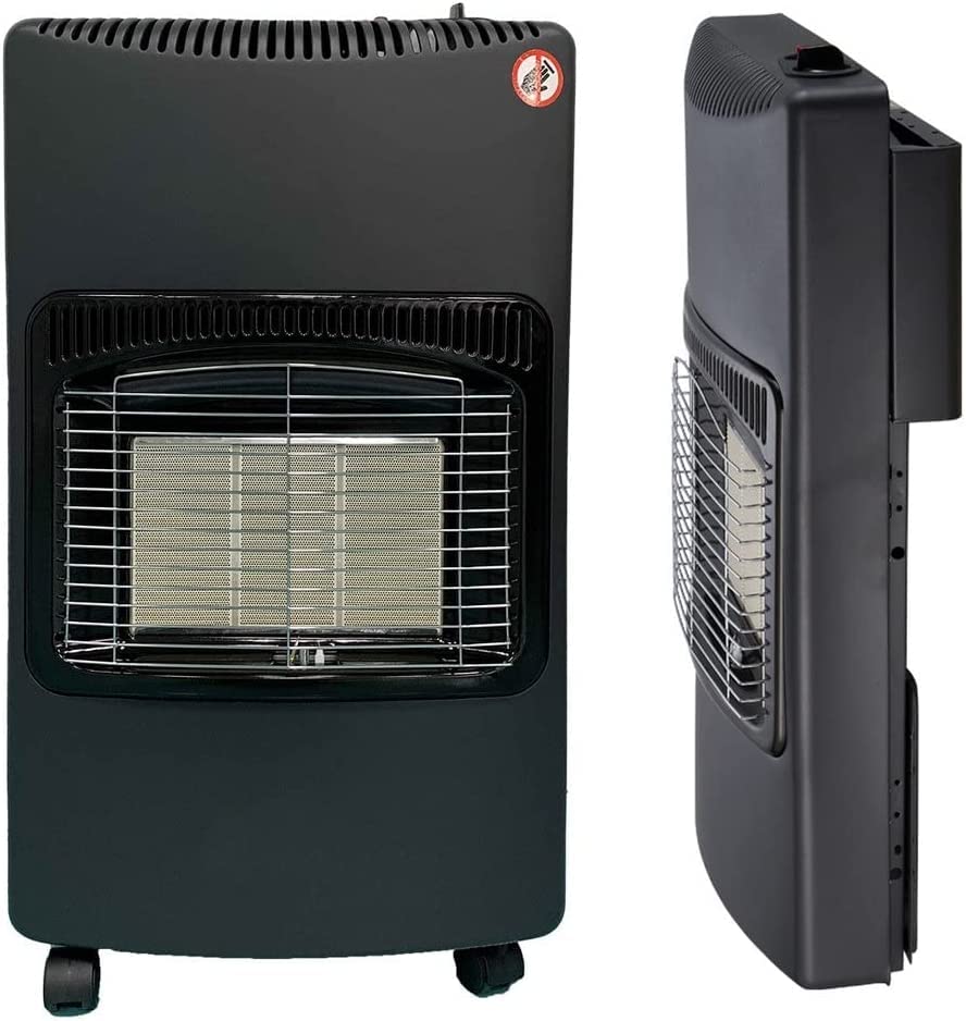 Portable Gas Cabinet Heater Free Standing Calor Butane Fire Wheels