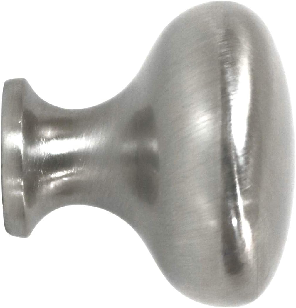 Harrier Hardware 25-Pack 1.1-Inch Round Cabinet Knobs, Brushed Satin Nickel, 3 Screw Sizes