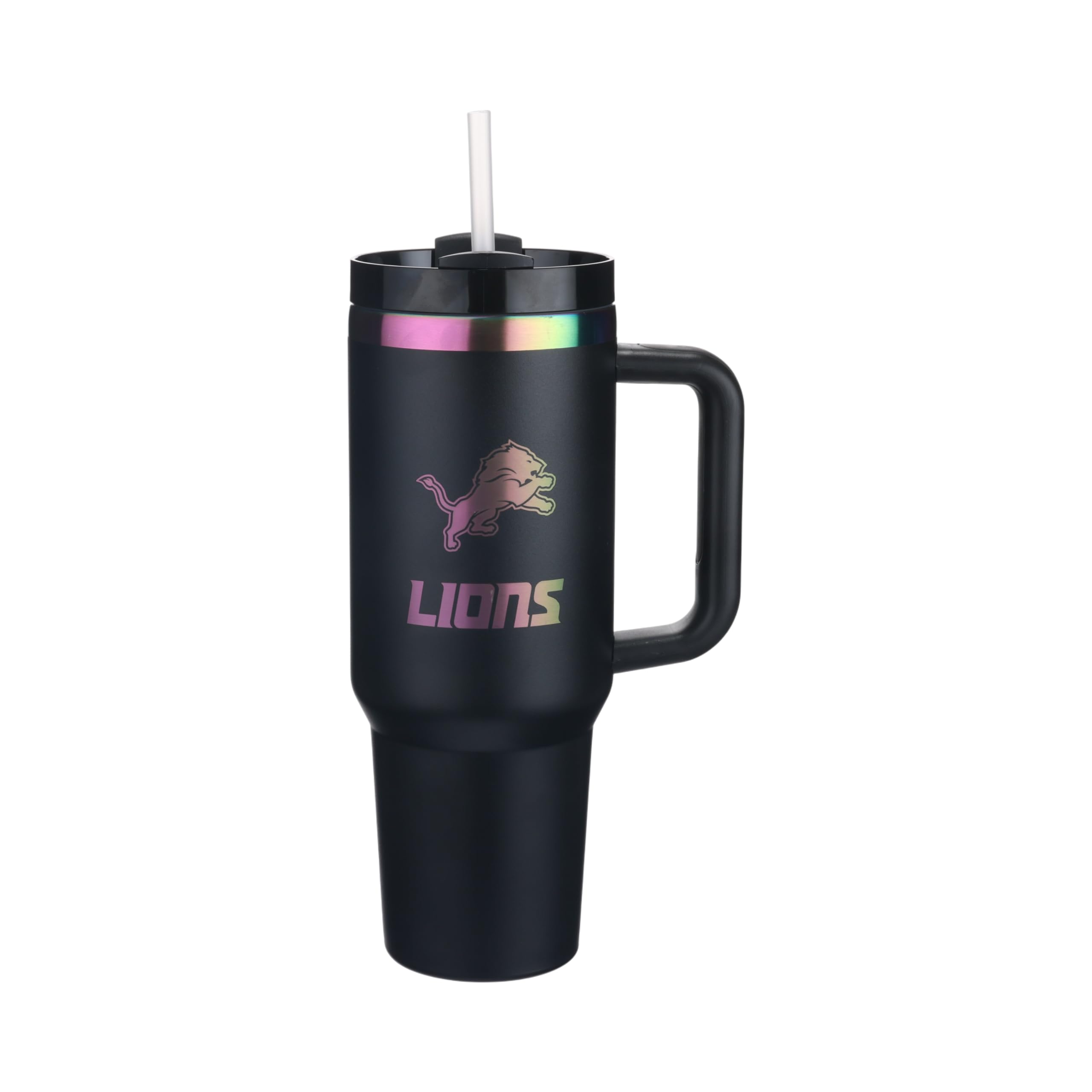 The Memory Company Officially Licensed NFL - Detroit Lions 40oz Iridescent Tumbler with Handle