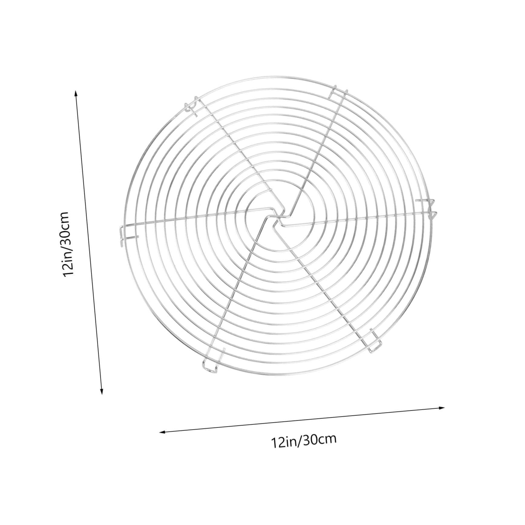 Cabilock Cooling Rack Round Cooling Baking Rack Cake Racks Bread Bakeware Stainless Wire Biscuits Steamer Steam Rack for Pot Rice Cooker Steaming Rack Steaming Rack for Pot Black