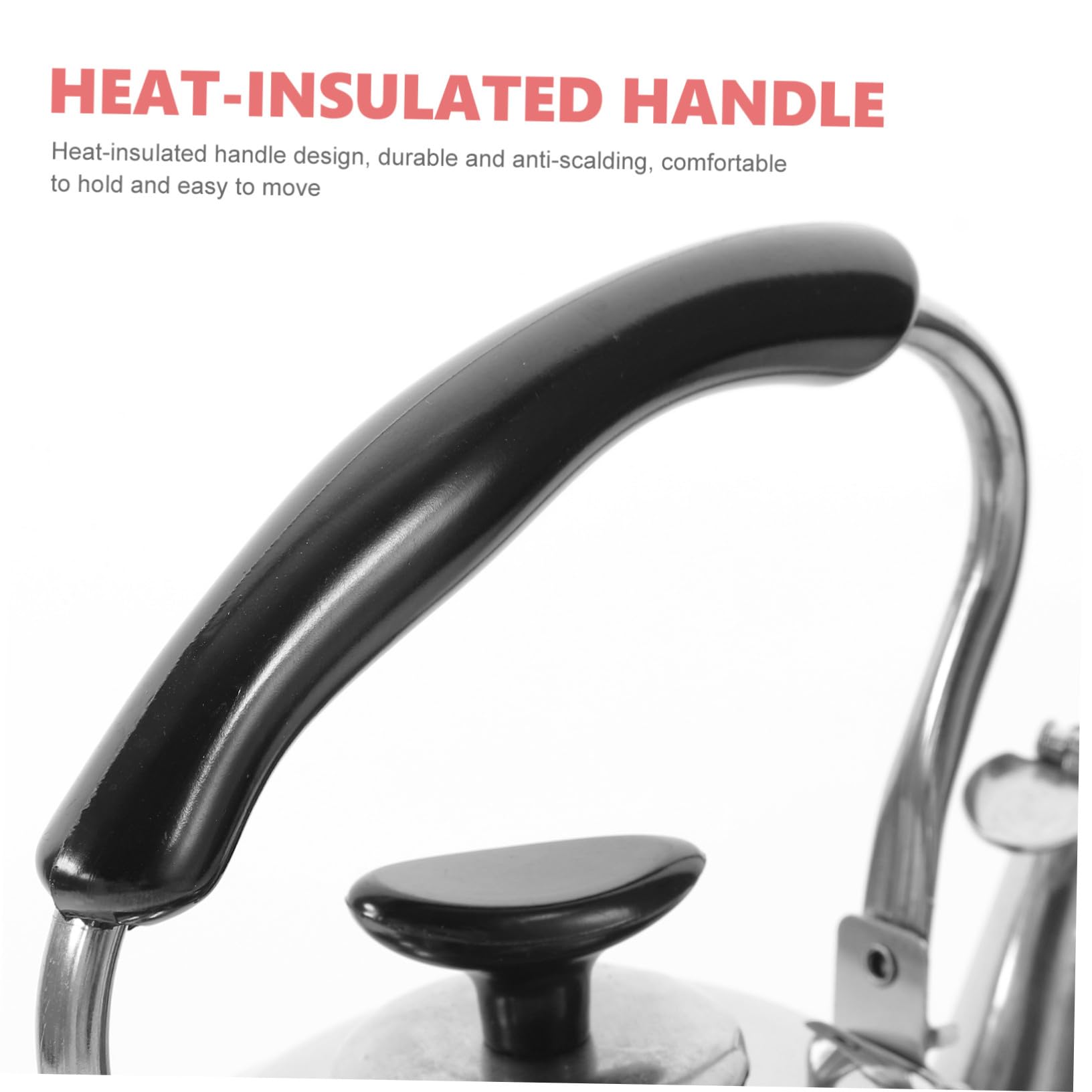 Hervidor Silbante de Acero Inoxidable 2l para Cocina | Mango Antiescaldamiento, Color Plata, Capacidad Doméstica, Uso en Inducción y Estufa