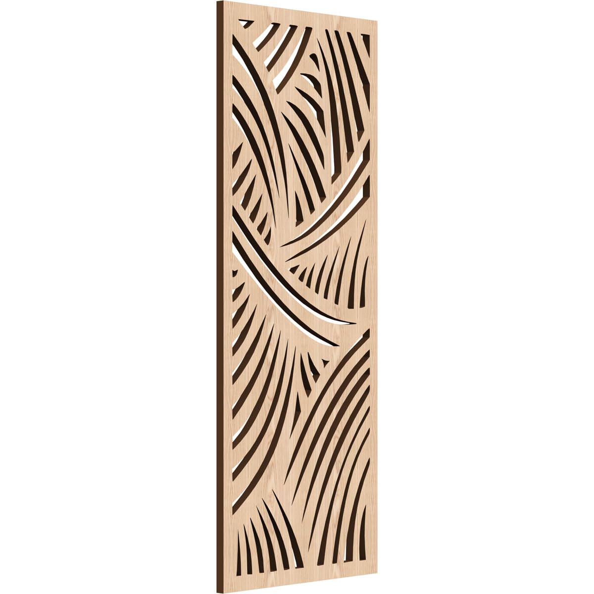 11 3/8"W x 29 3/8"H x 3/8"T Chester Decorative Fretwork Wood Wall Panels, Red Oak