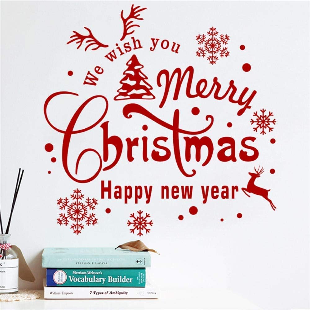 Wall Stickers Murals Merry Christmas Festival Wall Stickers for Kids Room Shop Nursery Home Decor Happy New Year Wall Decals Vinyl Mural Art
