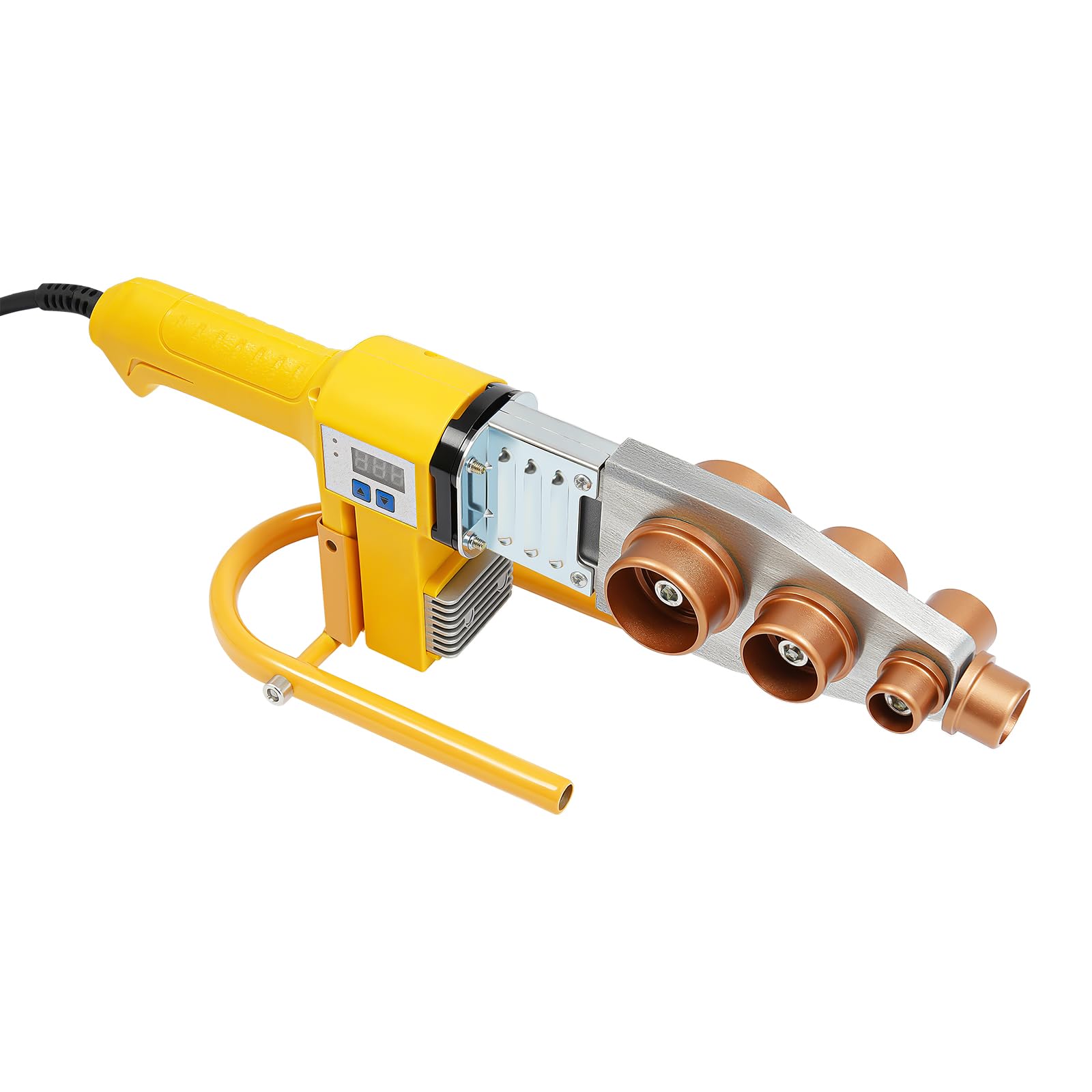 Soldador de tubos de PVC, soldador de tuberías PPR, máquina de soldadura de tubo de agua, 6 cabezales corte 20-63mm, 850W potencia, pantalla digital, ajuste de temperatura 32-716°F, hogar, astillero