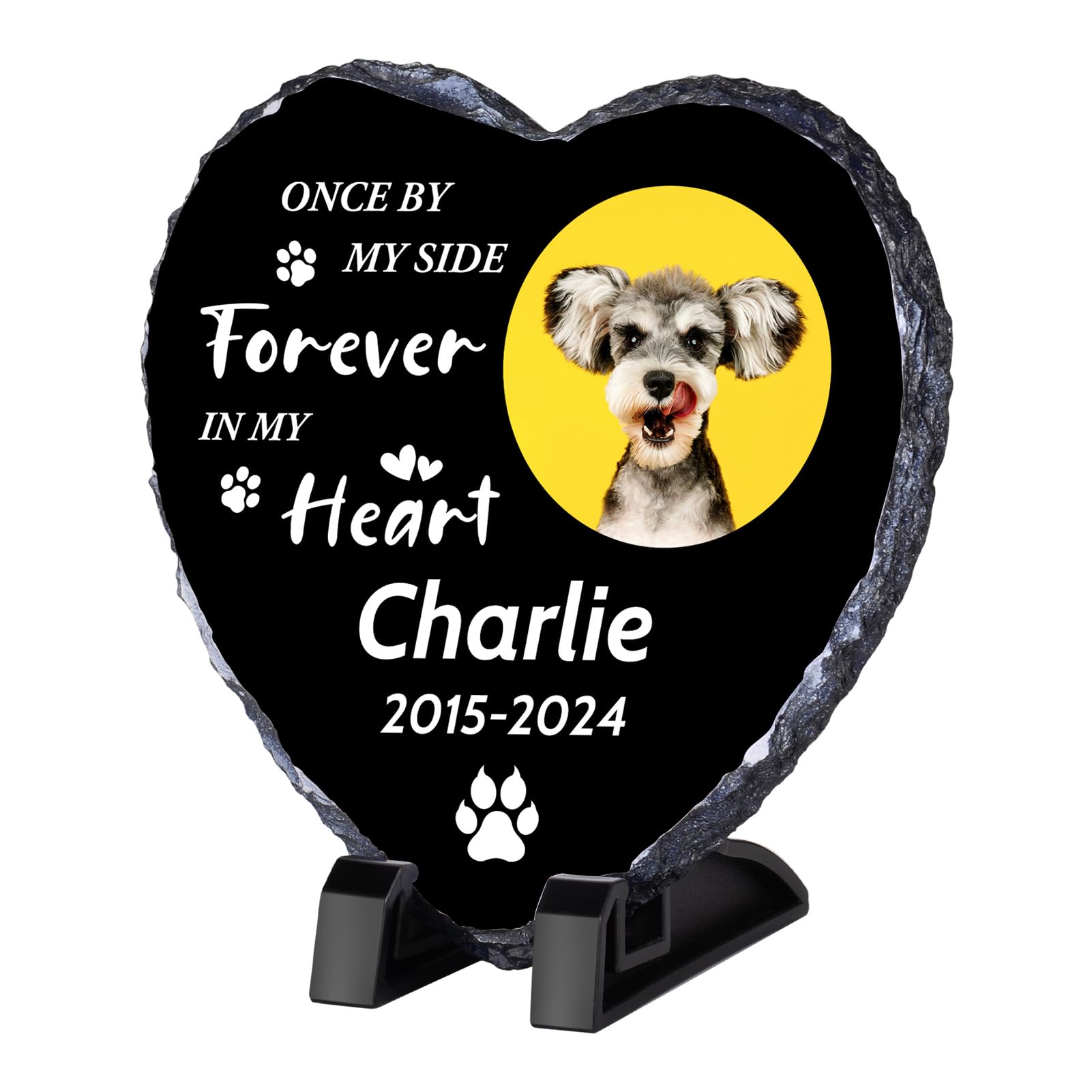 WACAR Dog Memorial Gifts for Loss of Dog, Personalised Pet Memorial Picture Frame Plaque, Dog Memorial Stone, Pet Loss Gifts, Cat Memorial Gifts, Gifts for Cat Lovers, Cemetery Decorations for Grave
