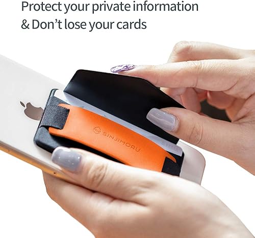 Miniatura 5 de Sinjimoru - Soporte para teléfono con agarre y tarjetero con soporte para teléfono, cartera adhesiva segura para iPhone con soporte con patas para