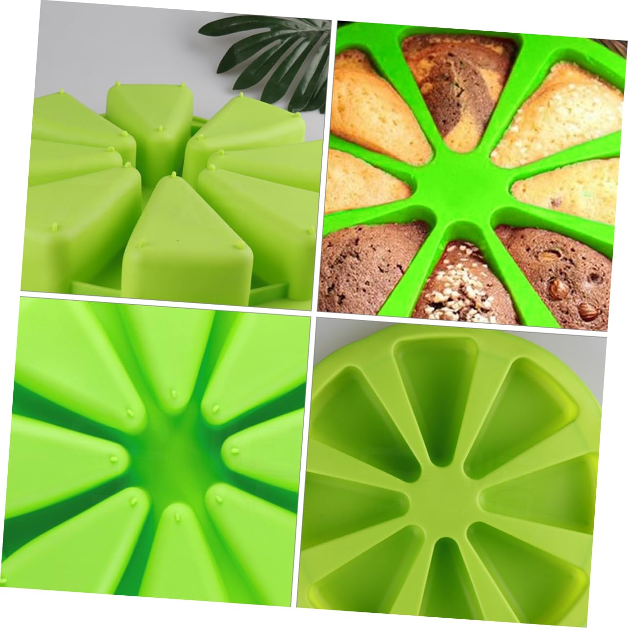 BESTonZON 2 Moldes Para Hornear De 8 Moldes De Silicona Para Cubitos De Hielo Moldes Para Dulces Moldes Para Jabón Moldes Para Bollos Mezcla De Silicona Para Hornear Cera De Gel De